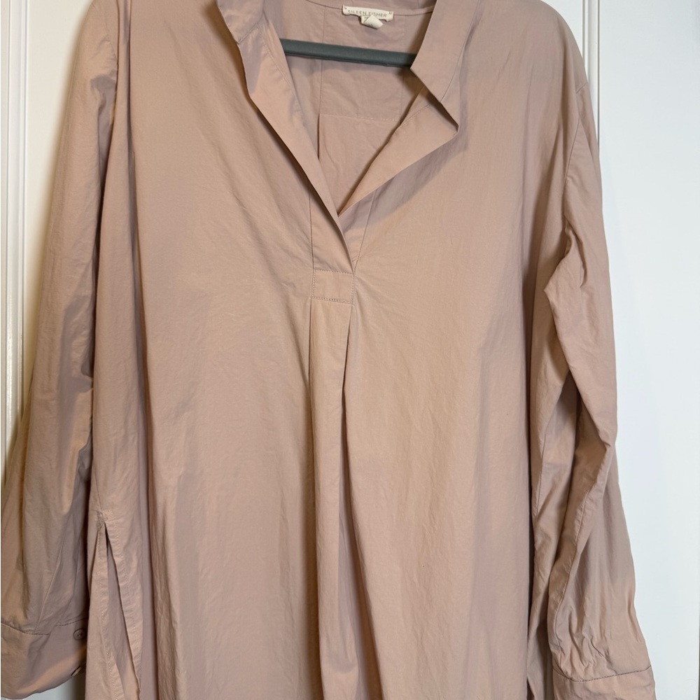 Eileen Fisher Opal poplin stand up collar